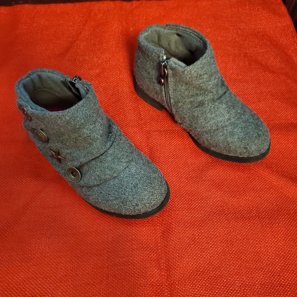 Blowfish Kids Gray Boots with Button Detail